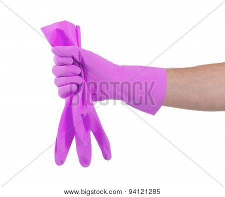 Rubber Glove Isolated