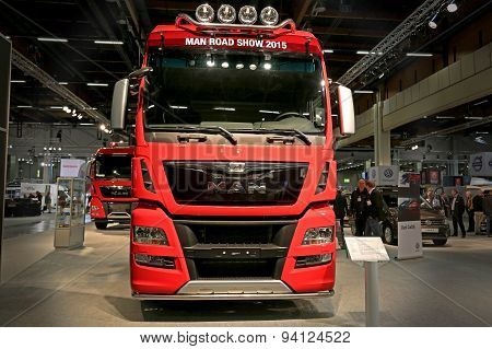 Red Man TGX 26.560 Truck Tractor At Logistics Transport 2015