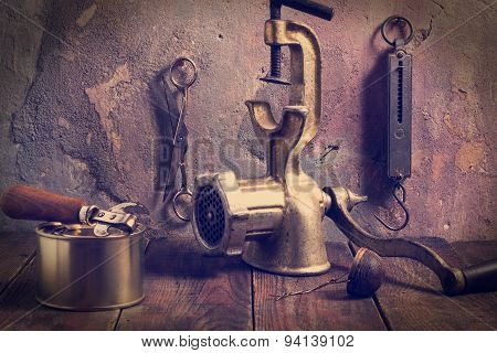 The Old Kitchen Accessories. Toning Of Vintage