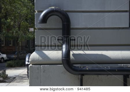 Black Pipe At White House - Landscape Format