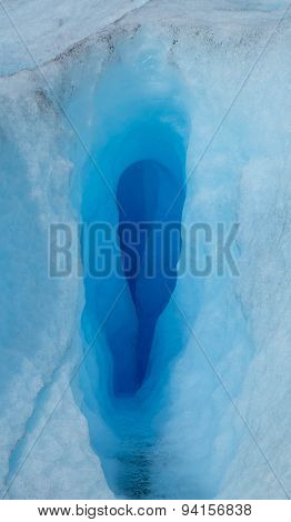 Crevasse in a Glacier