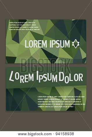 Brochures In Modern Abstract Low Poly Design Style