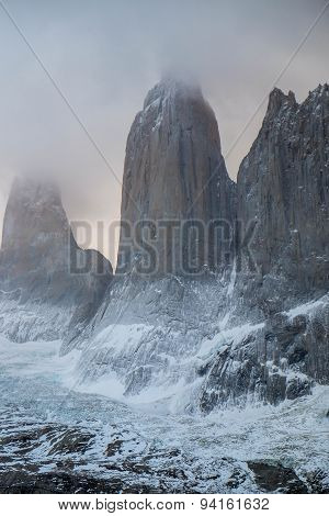 Rock Tower in the Clouds
