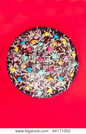Top View Of Cottage Cheese Cake
