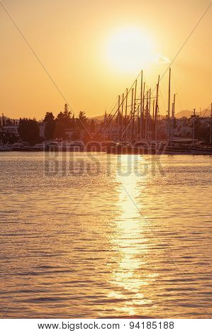 Bodrum Marina At Sunset