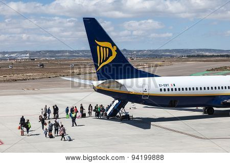 Ryanair Airplane Boarding