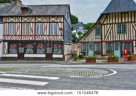 Saint Wandrille Rancon France - june 22 2016 : the village centre