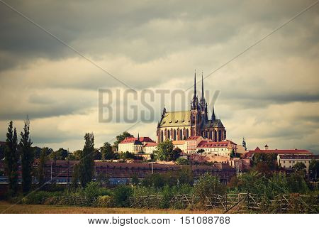 Petrov - St. Peters and Paul church in Brno. Central Europe Czech Republic. South-Moravian region.