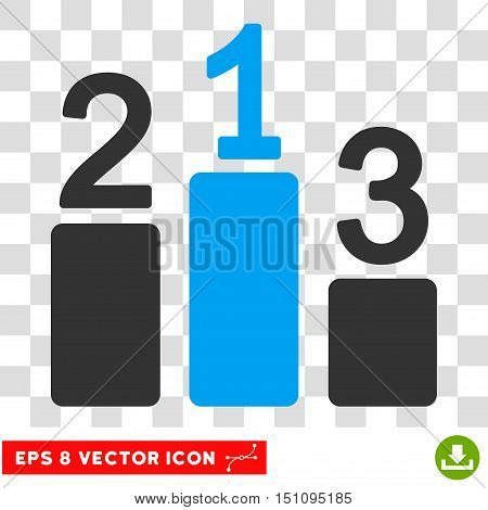 Vector Pedestal EPS vector icon. Illustration style is flat iconic bicolor blue and gray symbol on a transparent background.