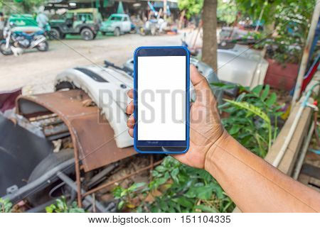 Person Hand Holding Smartphone