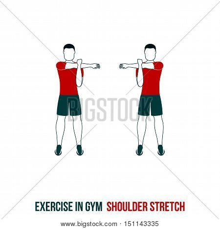 Fitness, Aerobic and workout exercise in gym. Vector set of workout icons in flat style isolated on white background.