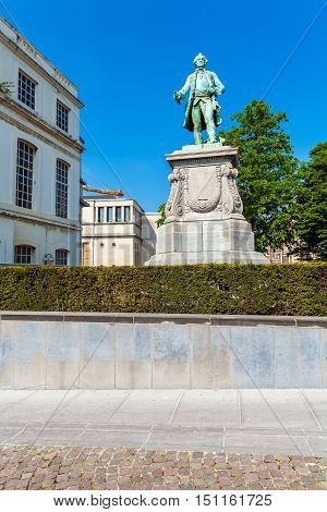 Statue Charles De Lorraine On Museumstraat, Brussels, Belgium