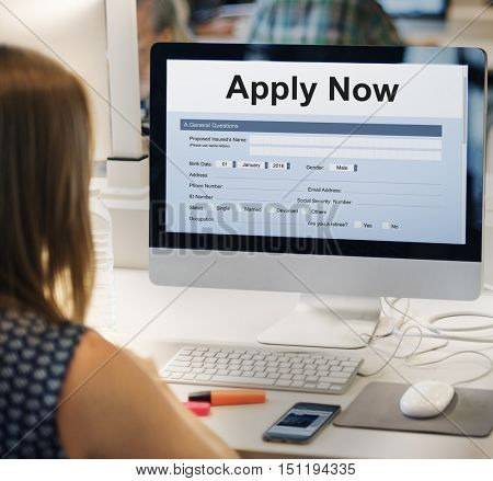 Apply Online Application Form Recruitment Concept