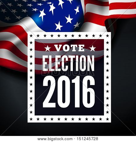 Presidential election in USA. Vector illustration with flag