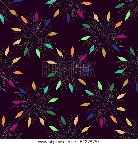 Seamless colorful floral pattern background. Lace texture for textile, wallpaper, decoration, fabric, scrap paper, etc