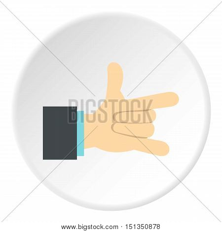 Gesture with index finger and little finger icon. Flat illustration of gesture with index finger and little finger vector icon for web