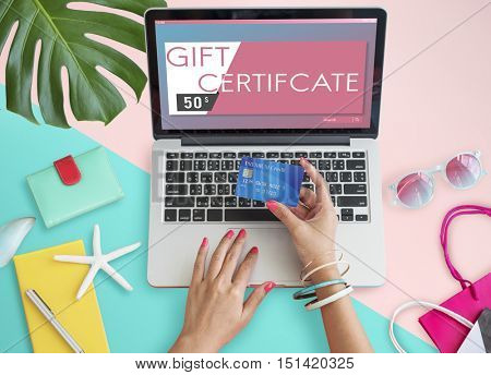 Gift Card Voucher Coupon Graphic Concept