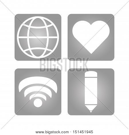 Apps inside frames icon. Social media multimedia communcation and digital marketing theme. Isolated design. Vector illustration