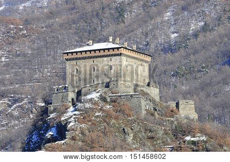 Old castle at Verres, Aosta Valley, Italy