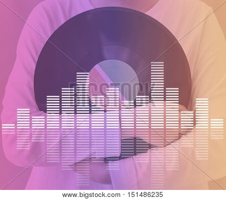 Audio Digital Equalizer Music Tunes Sound Wave Graphic Concept