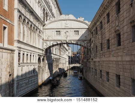 Bridge Of Sighs In Venice