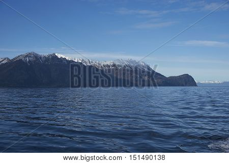 Cape Froward, the most southerly point of mainland South America. Located on the northern shore of the Magellan Strait in the Magallanes Region of Chile.