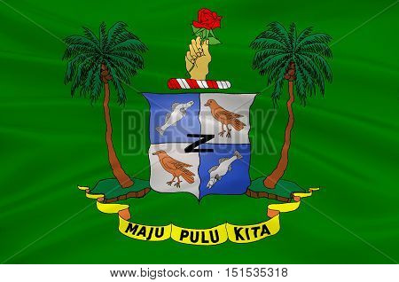Flag of Territory of the Cocos (Keeling) Islands also called Cocos Islands and Keeling Islands is a territory of Australia. 3d illustration