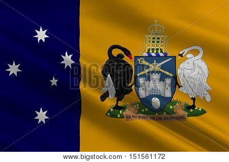 Flag of Australian Capital Territory (ACT) - Canberra is a territory in the south east of Australia enclaved within New South Wales. 3d illustration