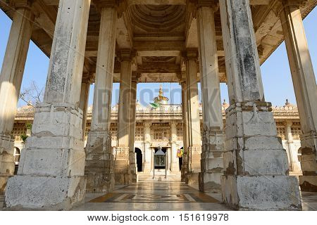 Sarkhej Roza is a located in the village of Makaraba near Ahmedabad in Gujarat state India. The picture presents Sarkhej Roza most unique architectural complexes of Ahmedabad