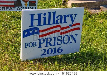 Hillary For Prison Campaign Sign.