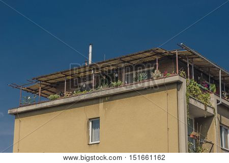 Roudnice nad Labem town in sunny summer day