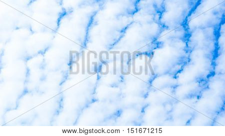 Sky and blue concept - Beautiful blue sky with wave cloud style texture background and wallpaper for bright nature concept