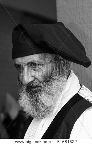 QUARTU S.E., ITALY - September 21, 2014: Parade of Sardinian costumes and floats for the grape festival in honor of the celebration of St. Helena. - Sardinia