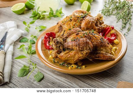 Roasted French Baby Chicken - Coquelet