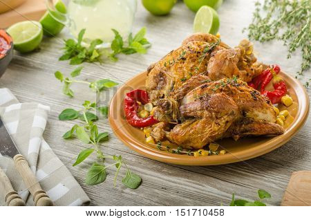 Roasted French Baby Chicken - Coquelet