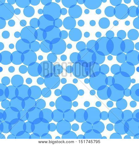 Seamless Pattern With Circles, Bubbles. Aqua, Water, Sparkling Water Texture