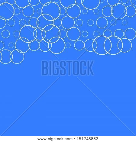 Seamless Pattern With Circles, Bubbles. Aqua, Water, Sparkling Water Texture