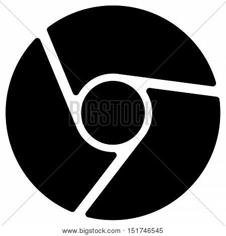 Diaphragm Like Circular Symbol For Photography, Technology, Generic Logos –segmented Circle Icon.