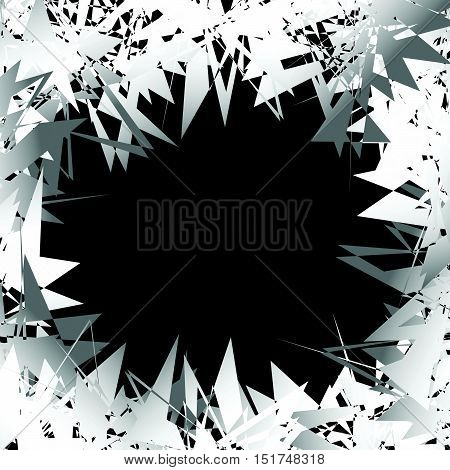 Random Edgy Shapes At Artwork's Edges. Gometric Frame, Background