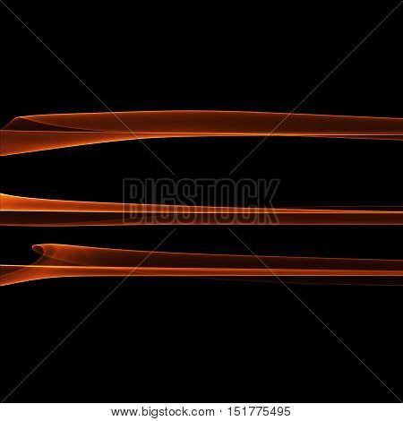 Set of abstract red smoke fire brushes over black background. Wavy elegant collection elements for your design and art.