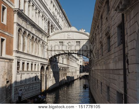 Bridge Of Sighs In Venice