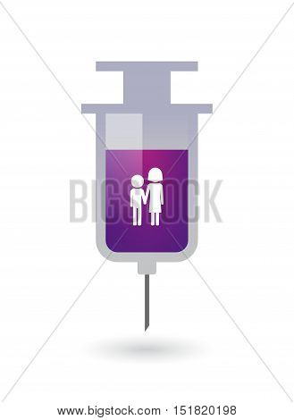 Isolated  Syringe With A Childhood Pictogram