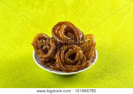 Indian sweet jalebi, indian dessert jalebi or imarti or imarati or jilbi