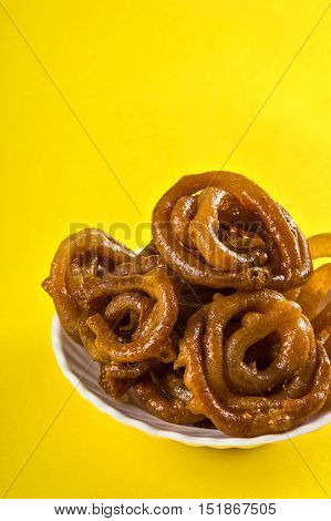 Indian sweet jalebi, indian dessert jalebi or imarti or imarati or jilbi