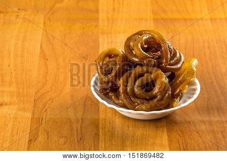 Indian sweet jalebi, indian dessert jalebi or imarti or imarati or jilbi