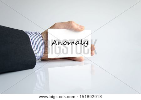 Anomaly text concept isolated over white background