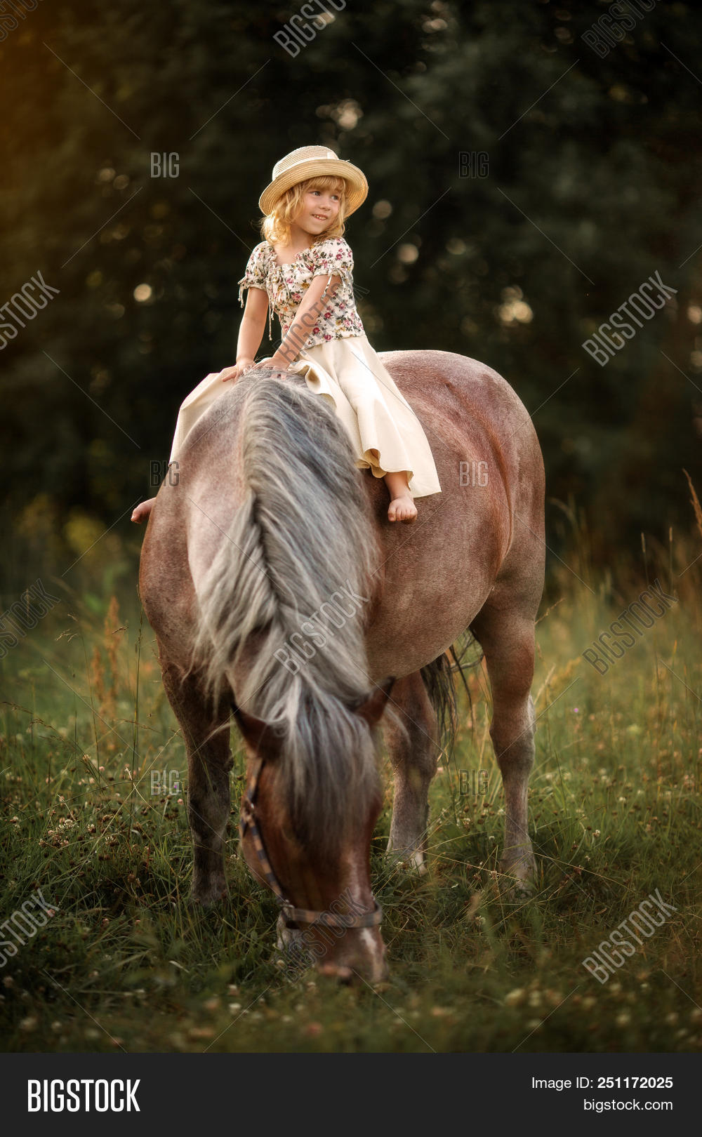 Little Girl Horse Image & Photo (Free Trial) Bigstock