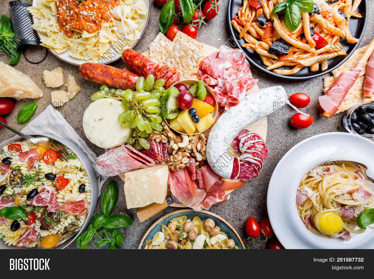 Several Plates Pasta Image & Photo (Free Trial) Bigstock