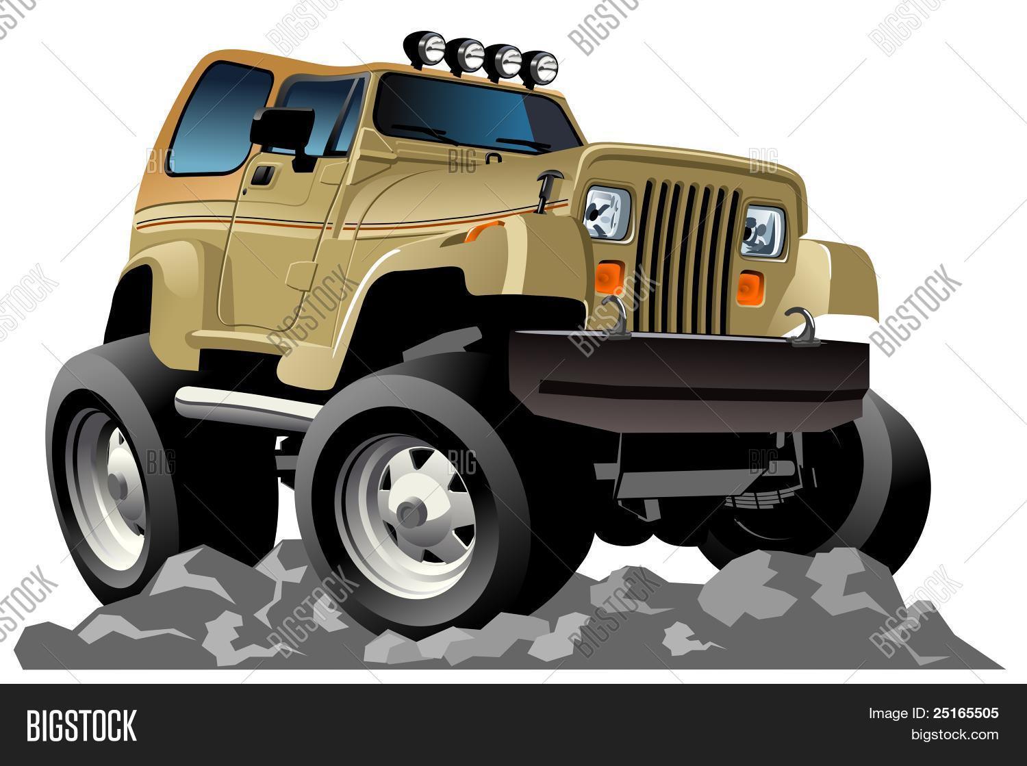 Vector Cartoon 4x4 Vector & Photo (Free Trial) | Bigstock