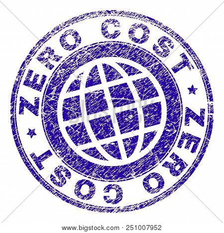 Scratched Textured Zero Cost Stamp Seal In Simple Style
